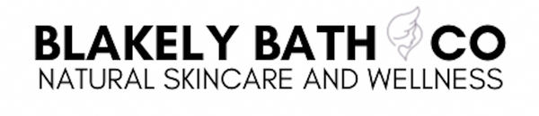 Blakely Bath Co logo with text 'Natural Skincare and Wellness' on a white background