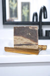 Exfoliating coffee soap bar – handmade scrub soap with natural caffeine for smooth, radiant skin by Blakely Bath & Co
