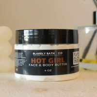 Hot Girl Whipped Body Butter by Blakely Bath & Co – a rich, hydrating body butter infused with shea butter, mango butter, and nourishing oils, featuring a sultry scent of salted caramel, vanilla, sandalwood, and pistachio for soft, glowing skin- Blakely Bath & Co