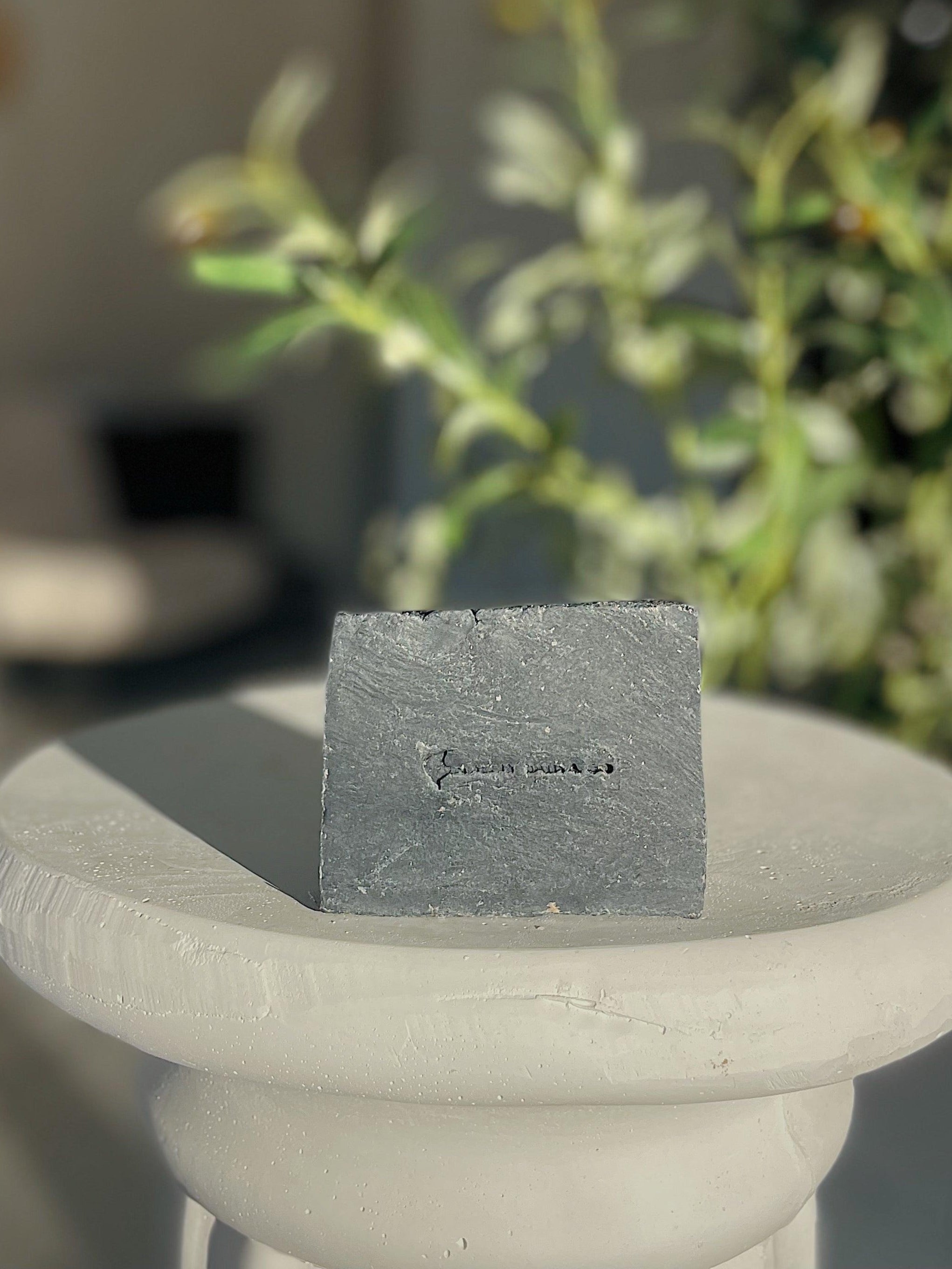 Lavender Charcoal Soap by Blakely Bath & Co for detoxifying and soothing oily skin and acne, infused with calming lavender and activated charcoal to purify and cleanse deeply