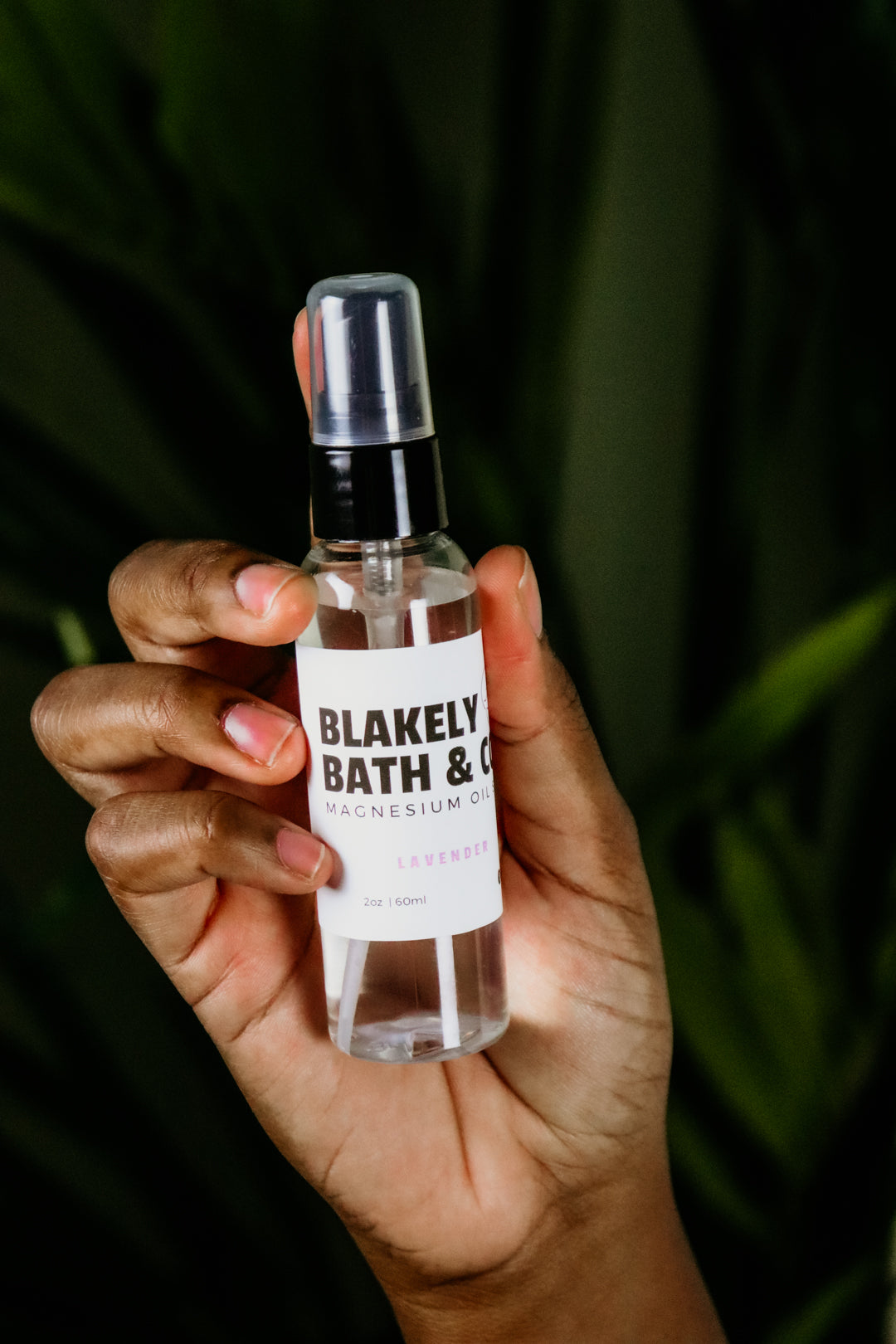 Lavender Magnesium Oil Spray by Blakely Bath & Co, designed to relax muscles, relieve stress, and promote better sleep with the calming scent of lavender and magnesium benefits