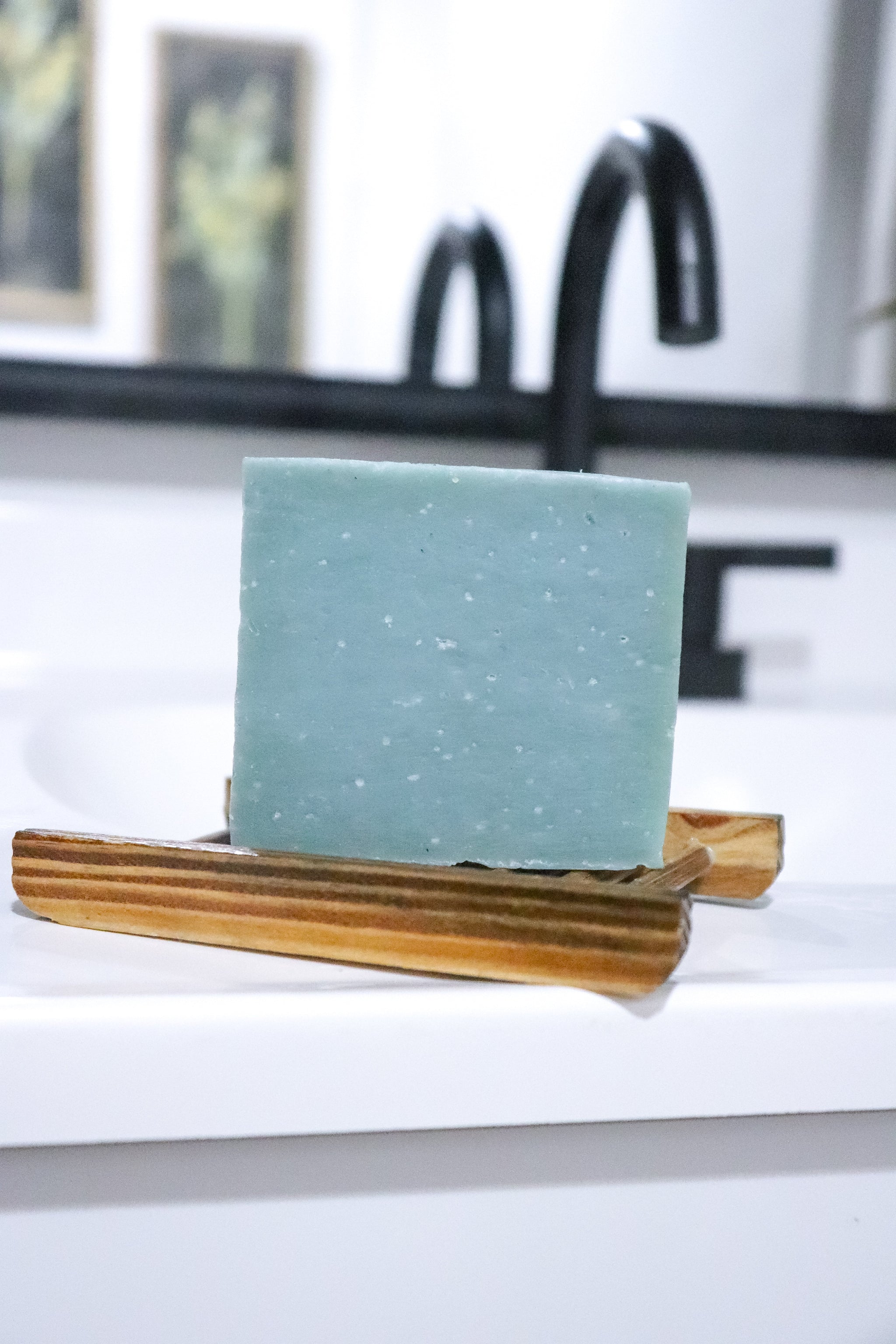 Legendary Mens Soap Bar  on a wooden soap dish