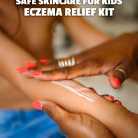 Image of applying Silk Dream Moisturizing Cream by Blakely Bath & Co to a child’s skin – safe, gentle hydration for eczema relief and smooth, nourished sensitive skin.
