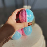 Blakely Bath & Co Sweet Like Candy Cotton Candy Bath Bomb, a vibrant, fizzing bath bomb with a sugary, sweet cotton candy scent, designed to relax and pamper your skin for a delightful bath experience