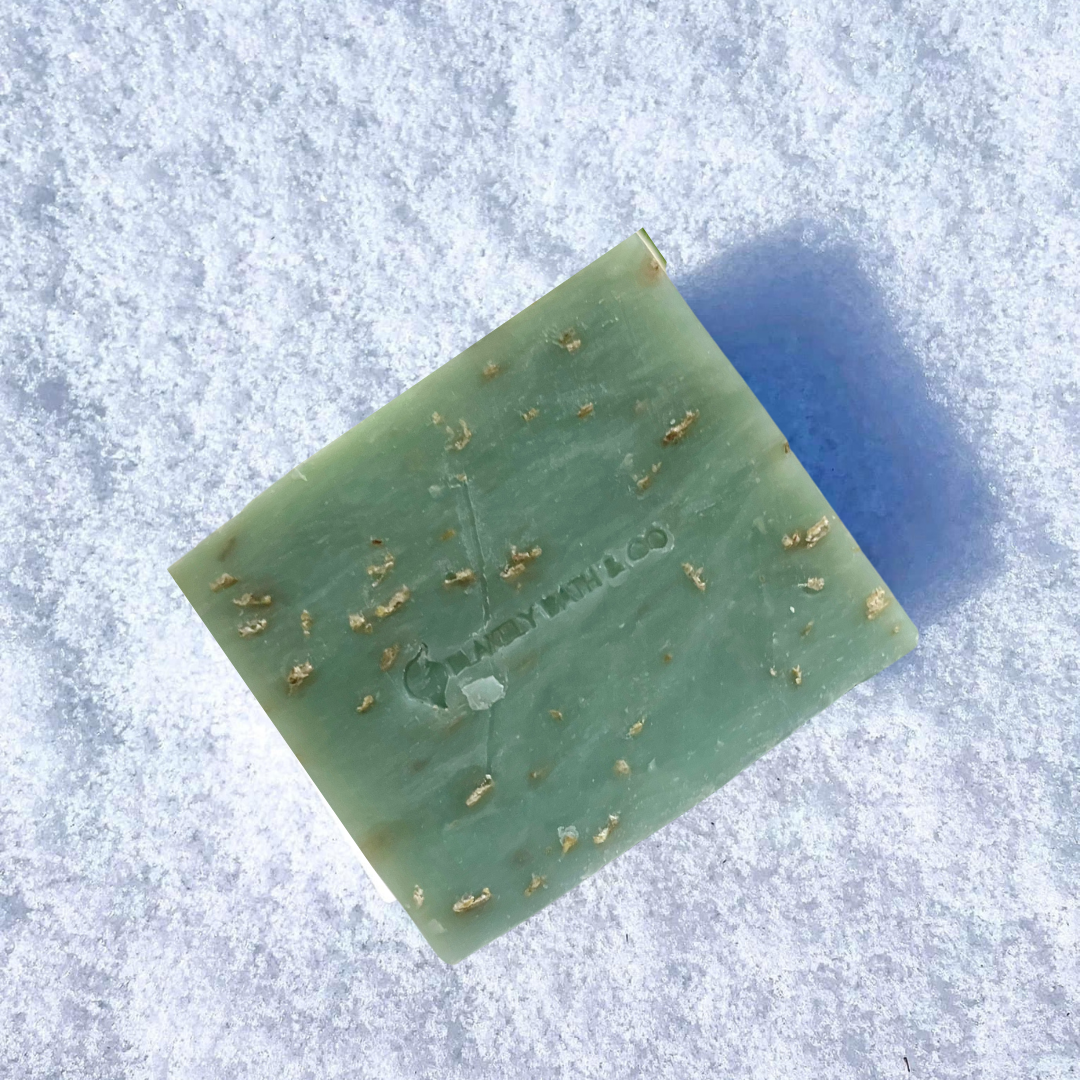 Winter Magic - Peppermint and Lavender and Rosemary with oatmeal Face and Body Soap Bar - Blakely Bath & Co 