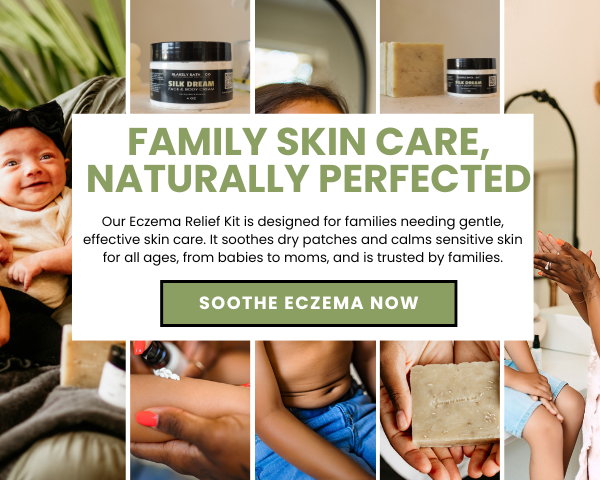 Natural eczema relief products safe for babies and children—gentle, fragrance-free skincare for sensitive, dry, and irritated skin