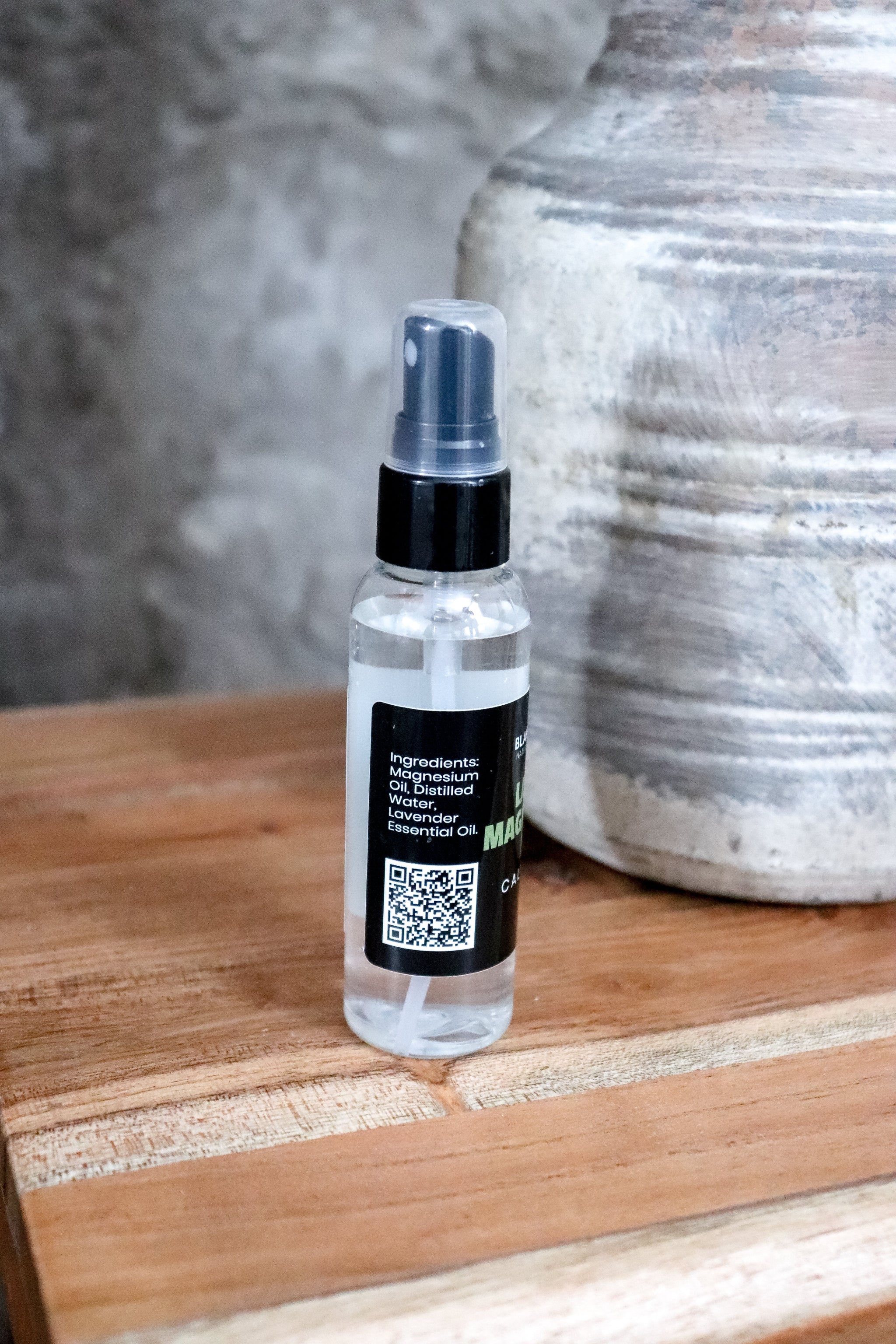 Lavender magnesium oil spray ingredients– calming topical mist for sleep, muscle cramps, and stress relief by Blakely Bath & Co