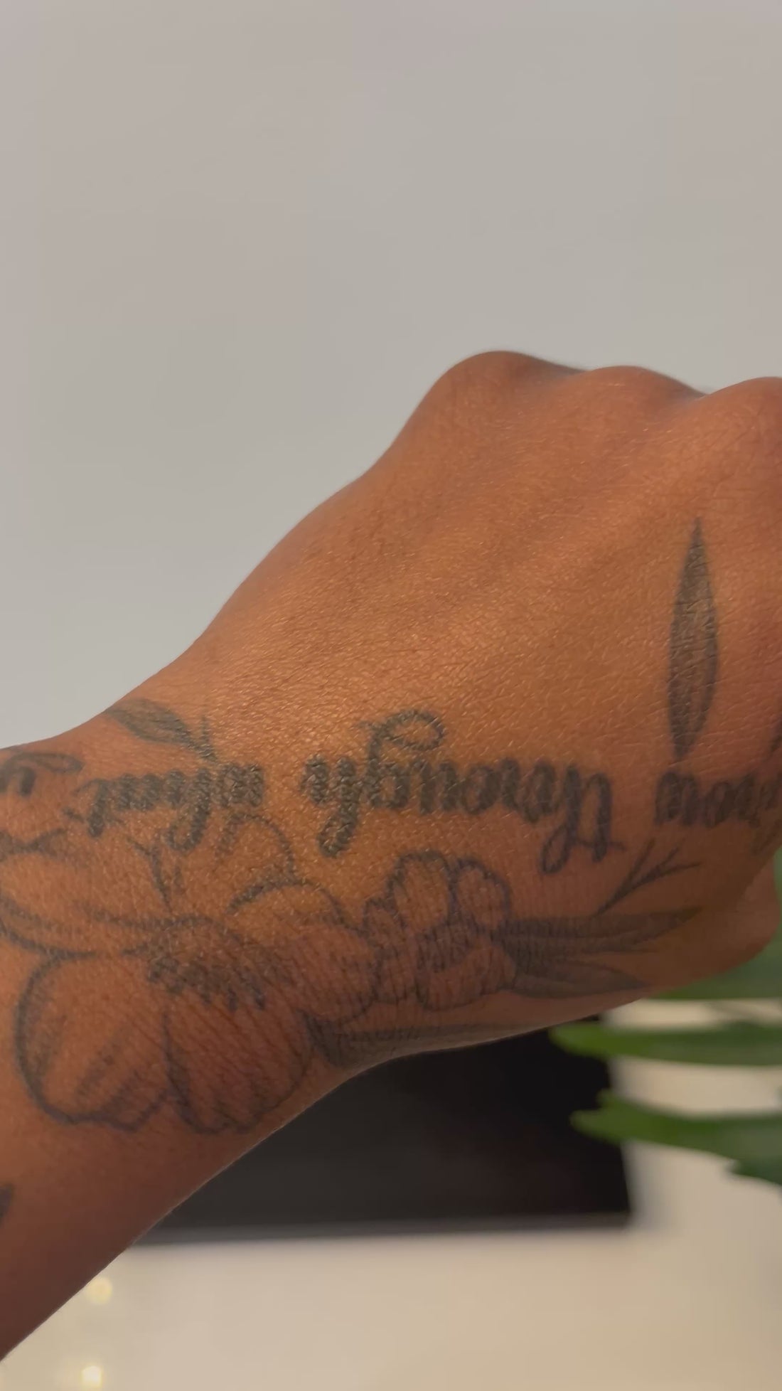 Sade Campbell applying Hot Girl Face and Body Butter by Blakely Bath & Co to her skin, experiencing deep hydration, smoothness, and a glowing, bum bum scented finish