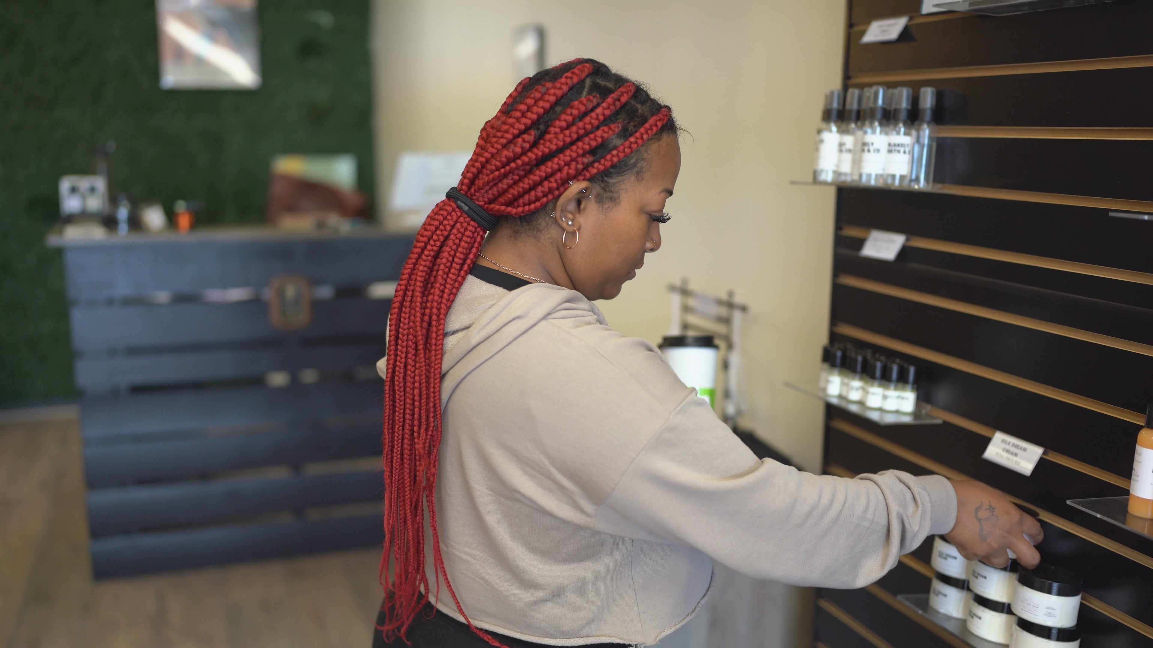 Load video: Shannon W. customer from Blakely Bath &amp; Co gives testimonial on Silk Dream Cream and how she and her daughter use it and love it